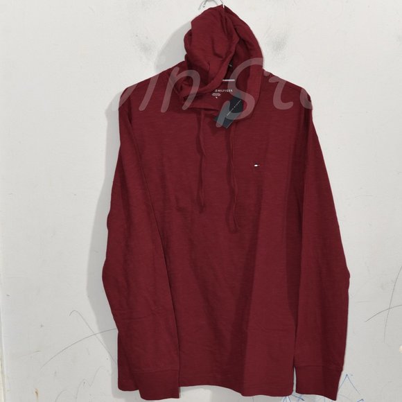 Tommy Hilfiger long slevee‎ pullover hoodie RED - Picture 1 of 3